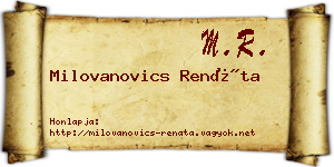 Milovanovics Renáta névjegykártya